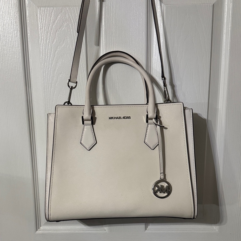 Michael Kors White Satchel Bag
